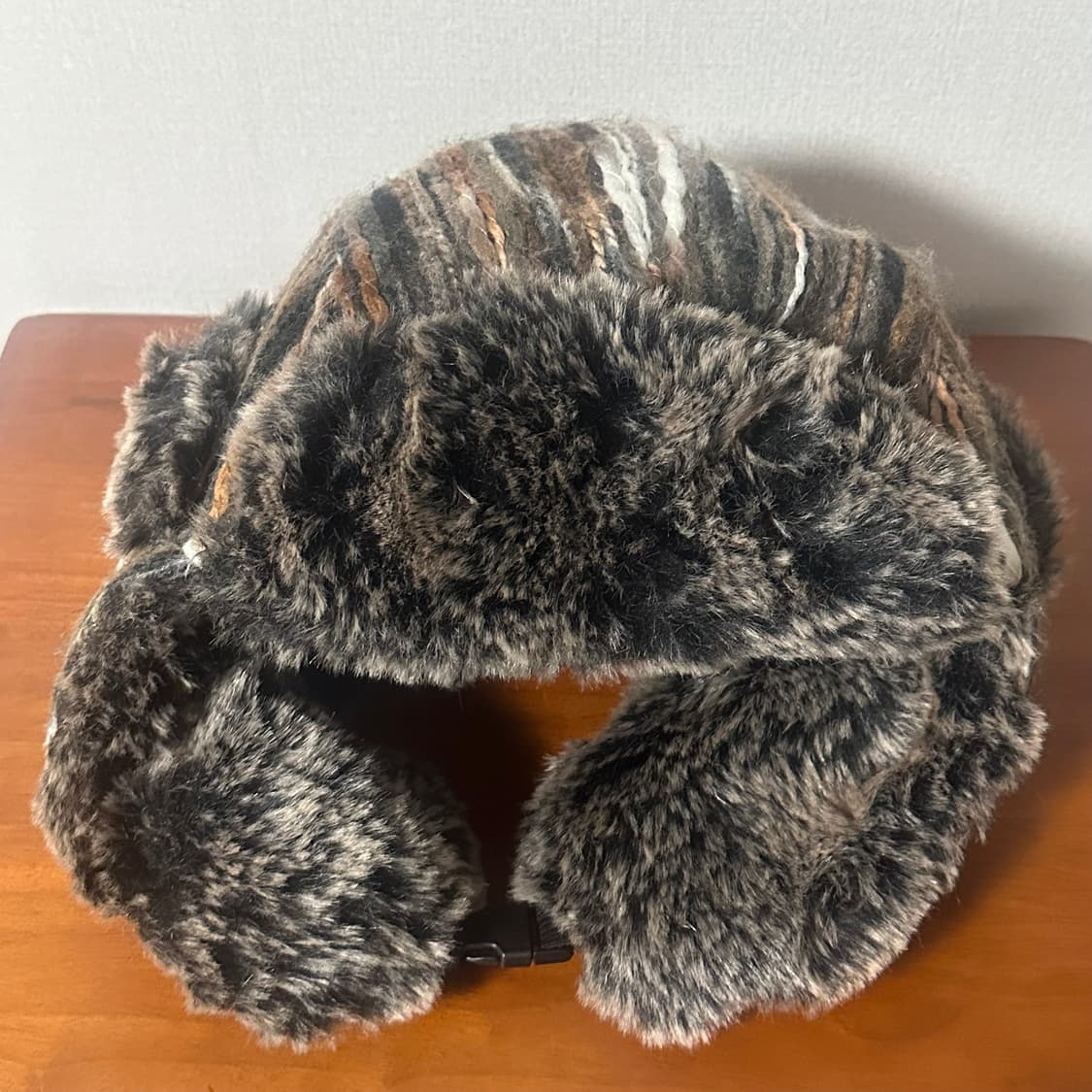 브라운 뜨개 트루퍼햇 상품이미지2