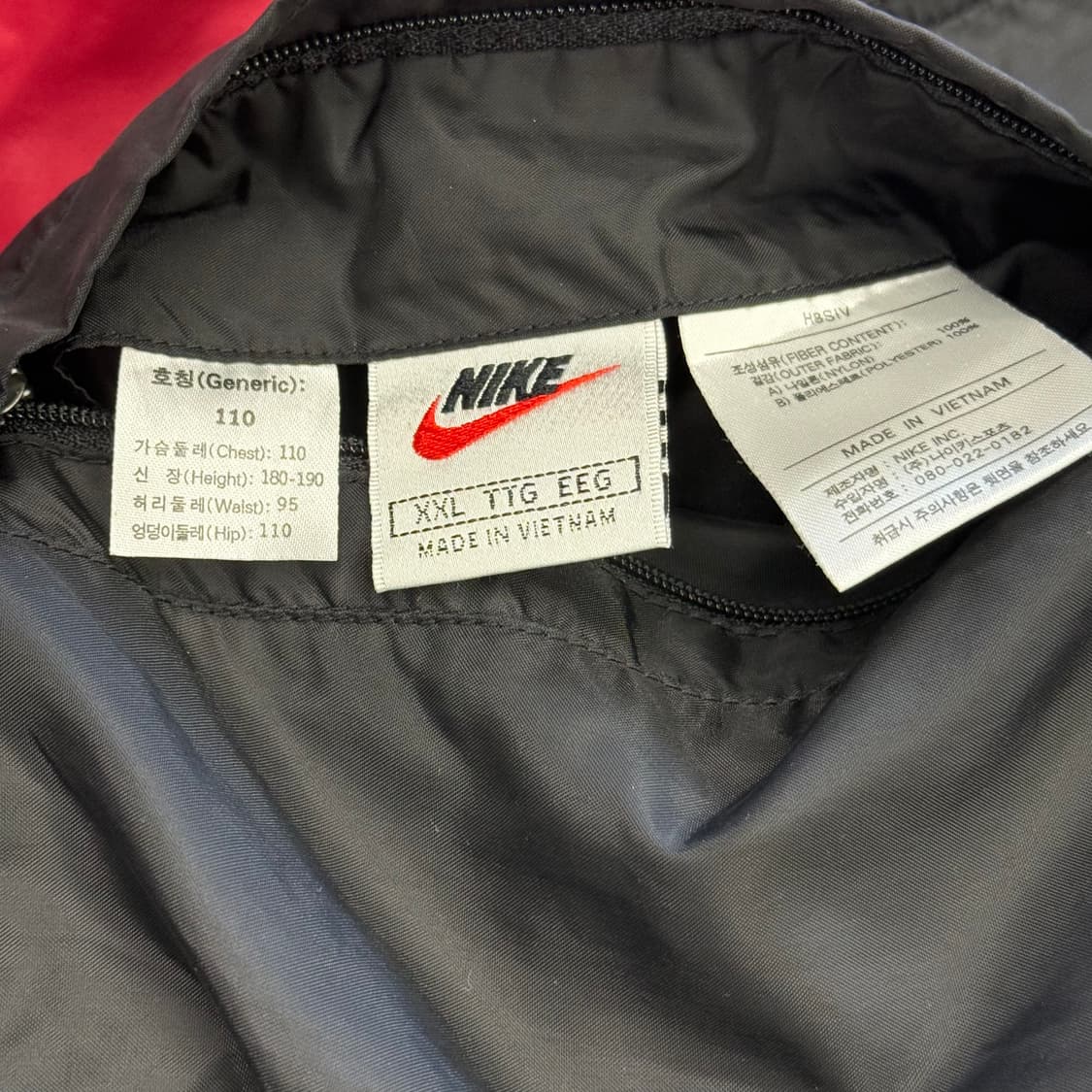 XXL 나이키 00s 올드스쿨 리버시블 와인 배색 바람막이 상품이미지6