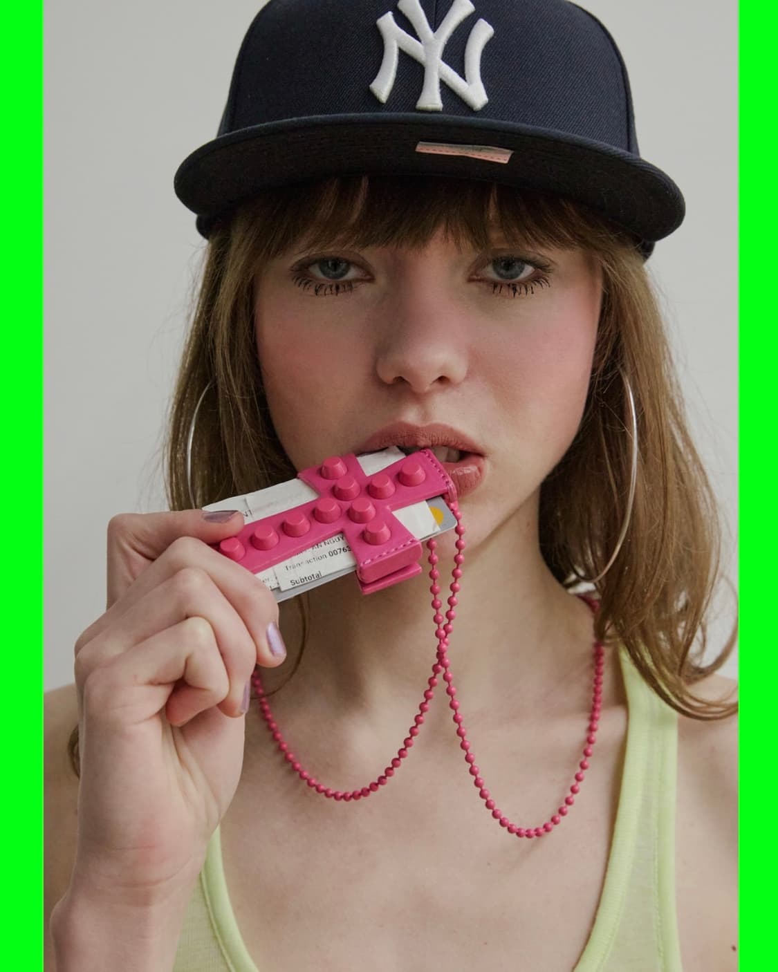 Cross Stud Strap Wallet Pink 상품이미지3