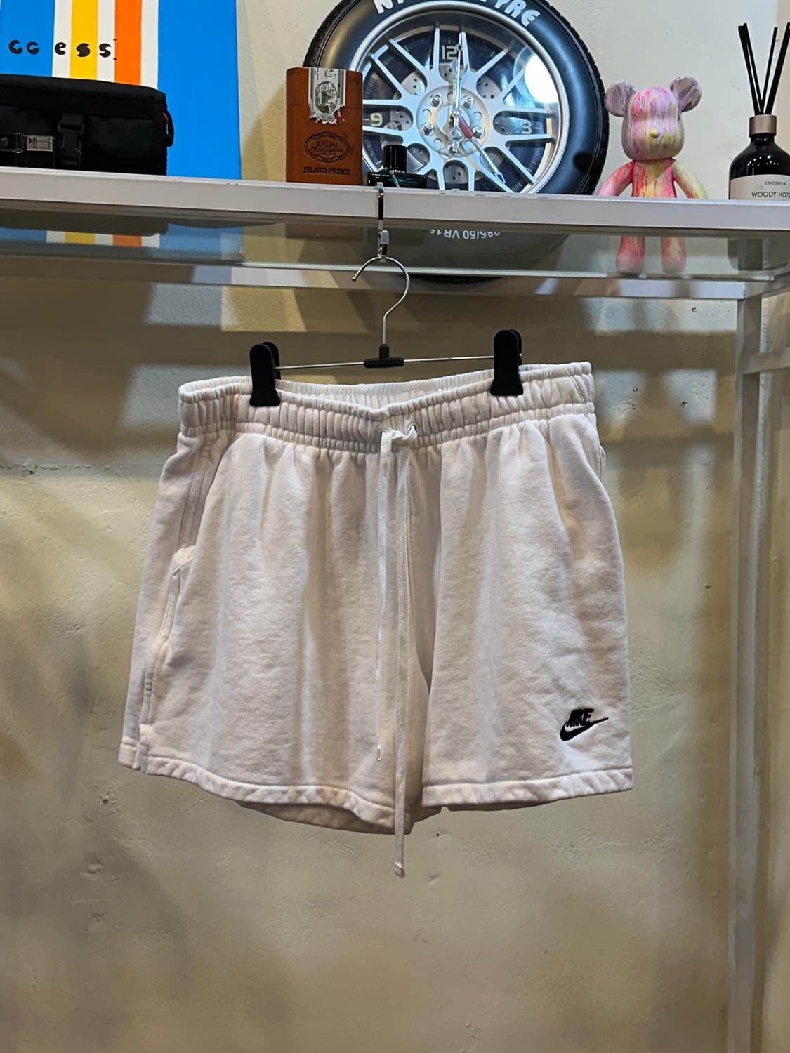 나이키 클럽 플리스 프렌치 테리 플로우 반바지 화이트 L 상품이미지1