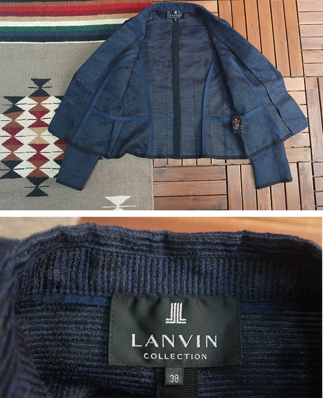 LANVIN 랑방 컬렉션 시스루 네이비 자켓 상품이미지8