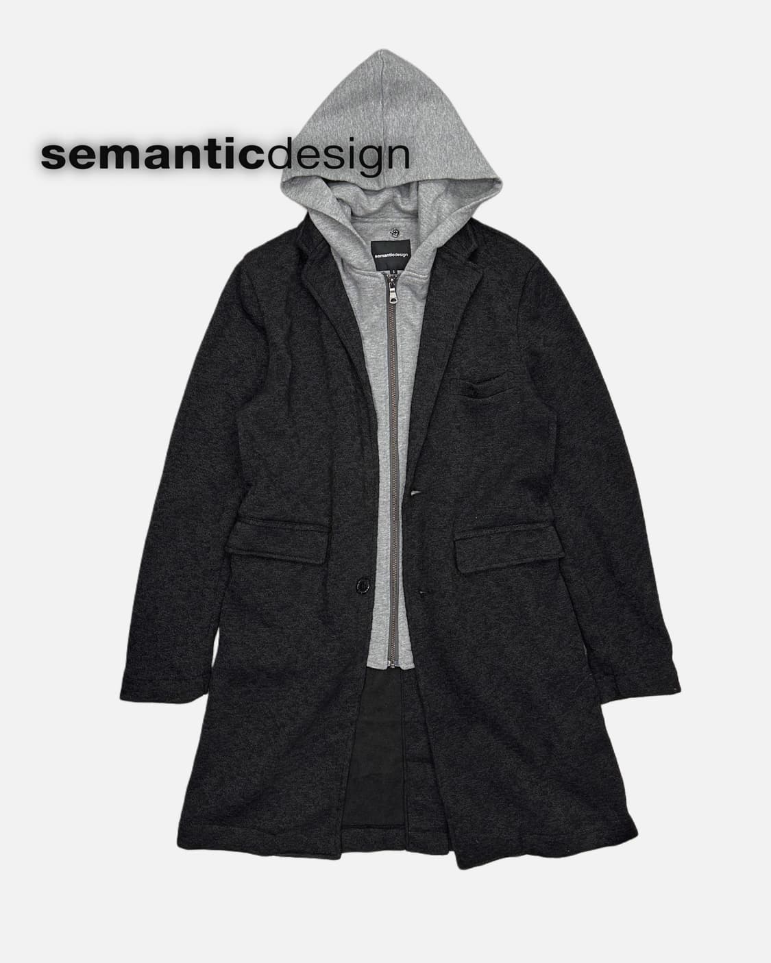 hood layered single coat 상품이미지1