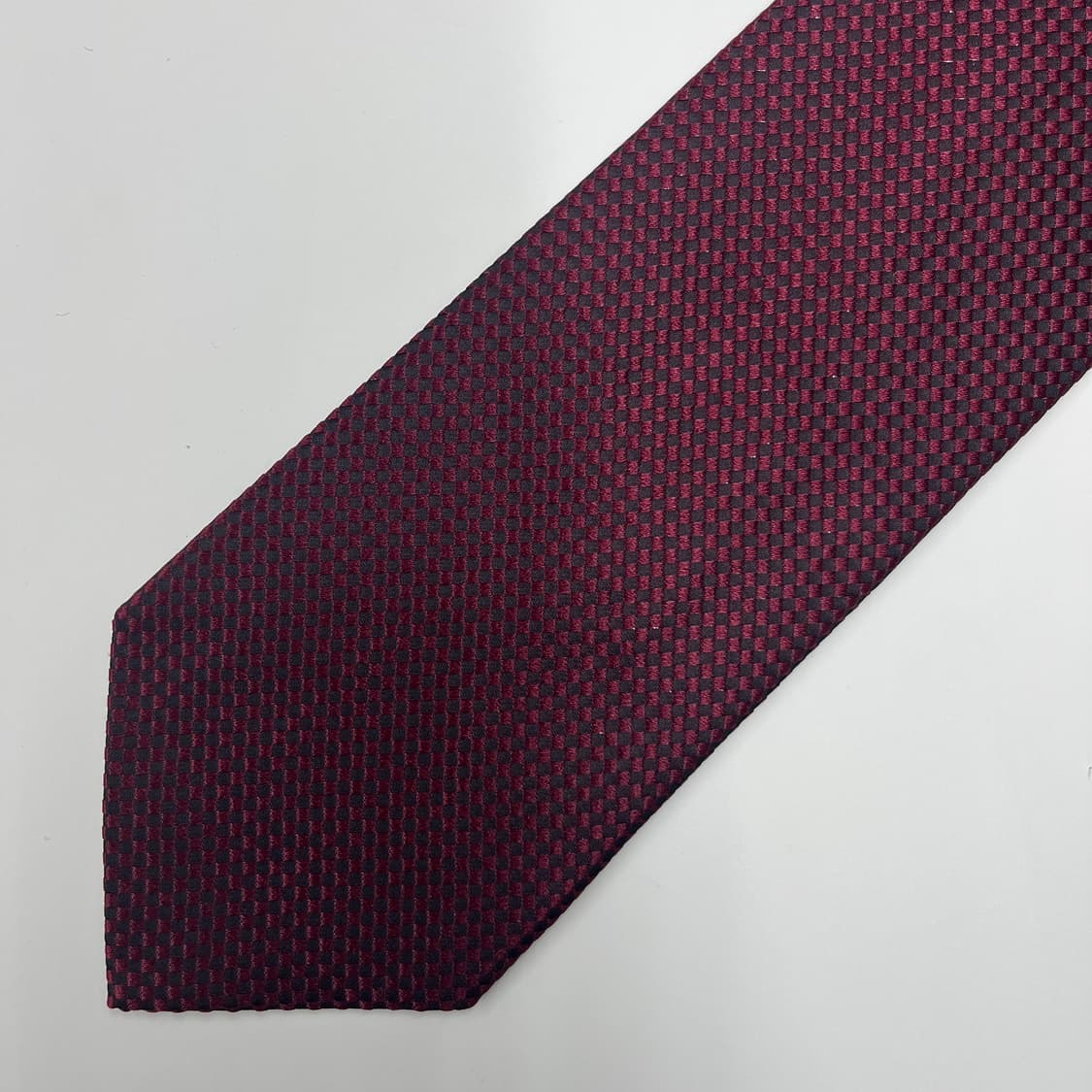 정품 명품 입생로랑 넥타이 9.5cm 와인 컬러 상품이미지2