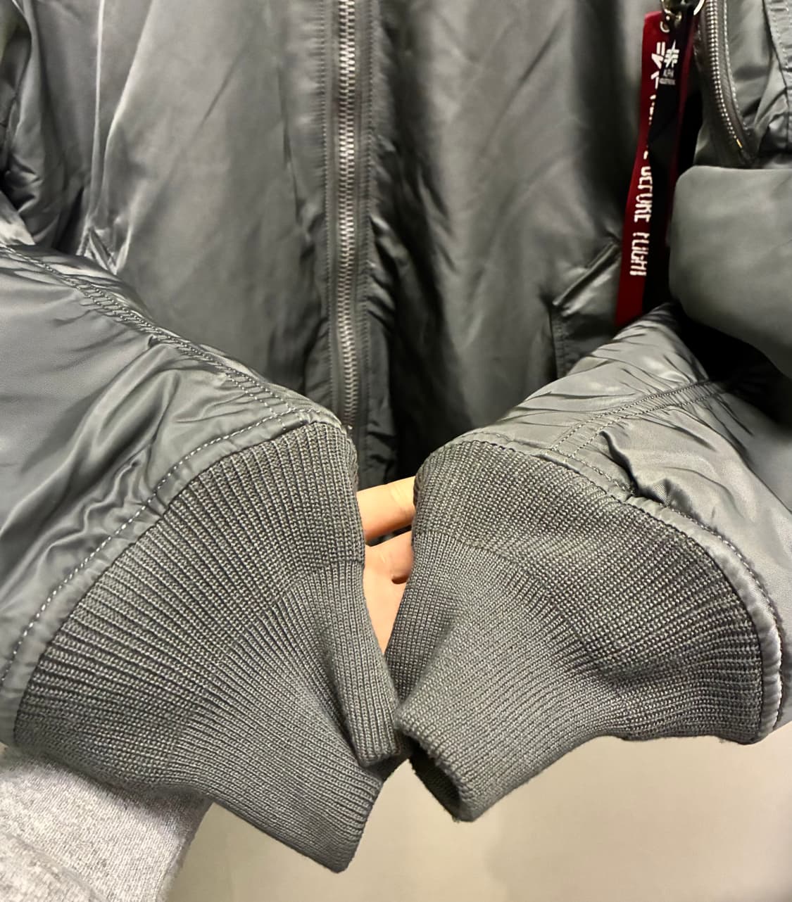 (L/105)알파인더스트리 ma-1 건메탈 레귤러 플라이트 항공점퍼 마원 상품이미지6