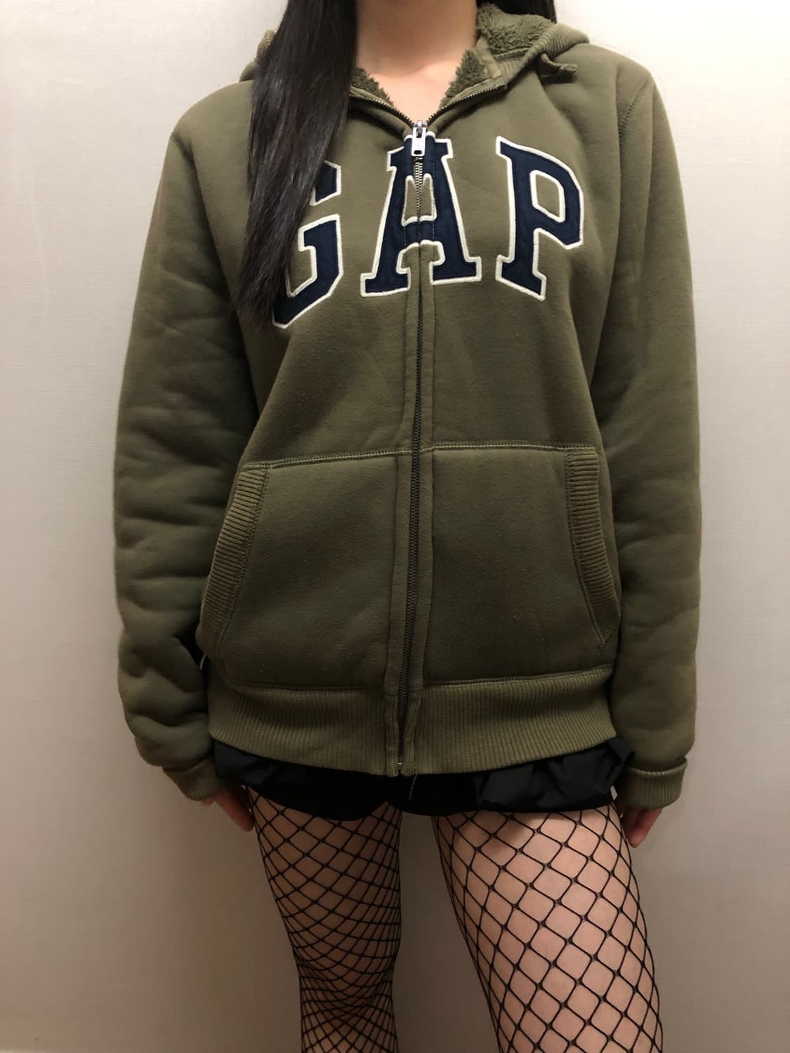 빈티지 갭 카키 울 후드집업 상품이미지5