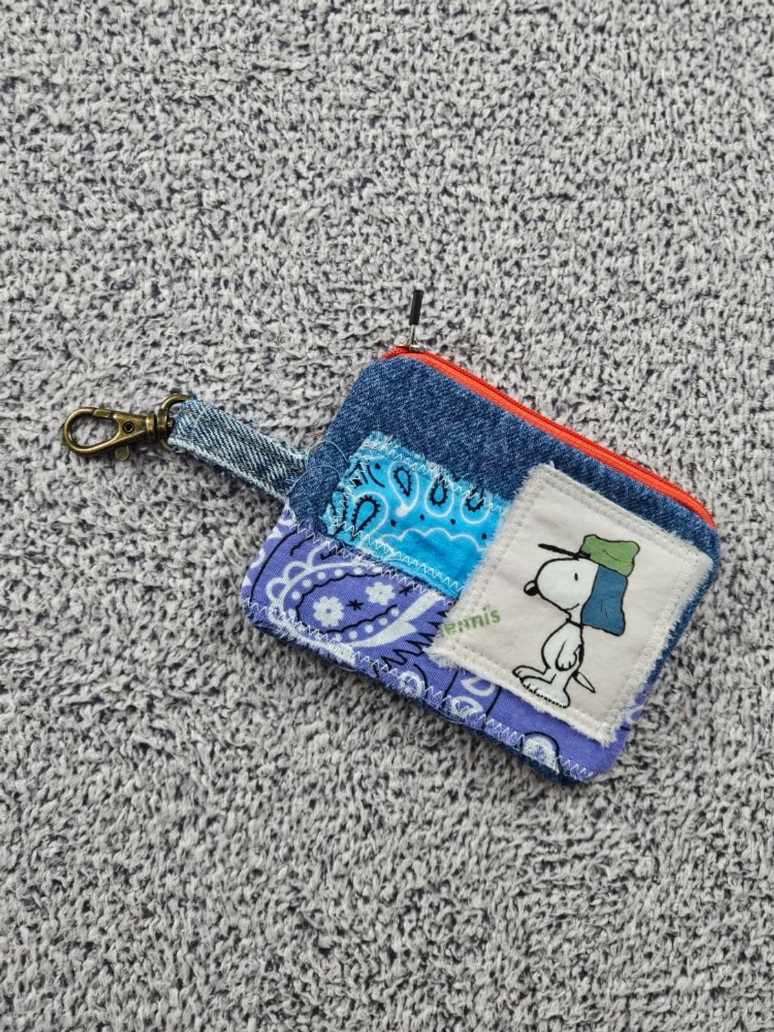 핸드메이드 리워크 커스텀 패치드 키링 월렛 ( 13X10 )/ 10728 상품이미지1