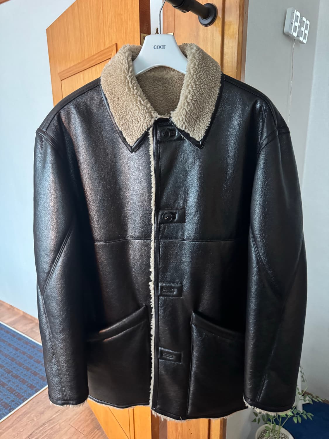 쿠어 COOR 리버서블 무스탕 XL 상품이미지1