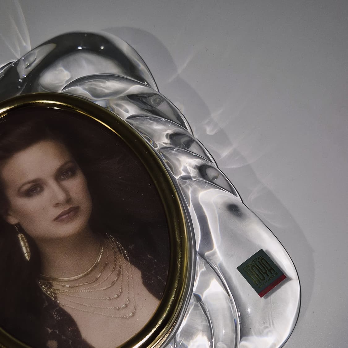 90s 호야 크리스탈 스윌 오발 탁상 액자 상품이미지9