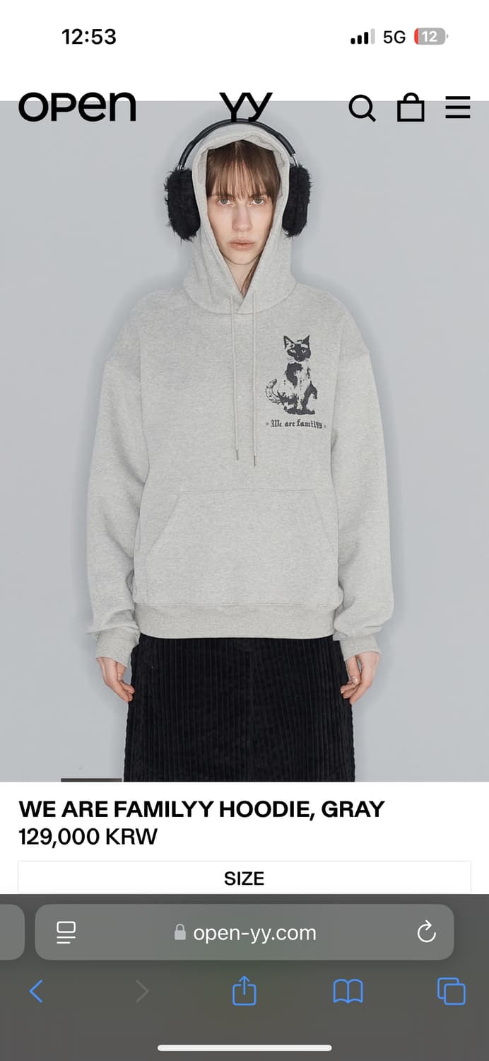 오픈와이와이 open yy 고양이 후드티 새상품 상품이미지1