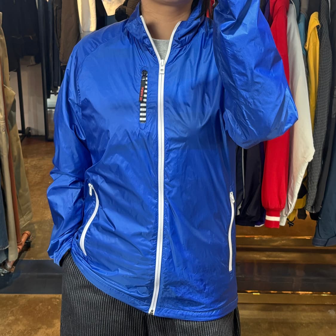 아디다스 블루 바람막이 상품이미지1