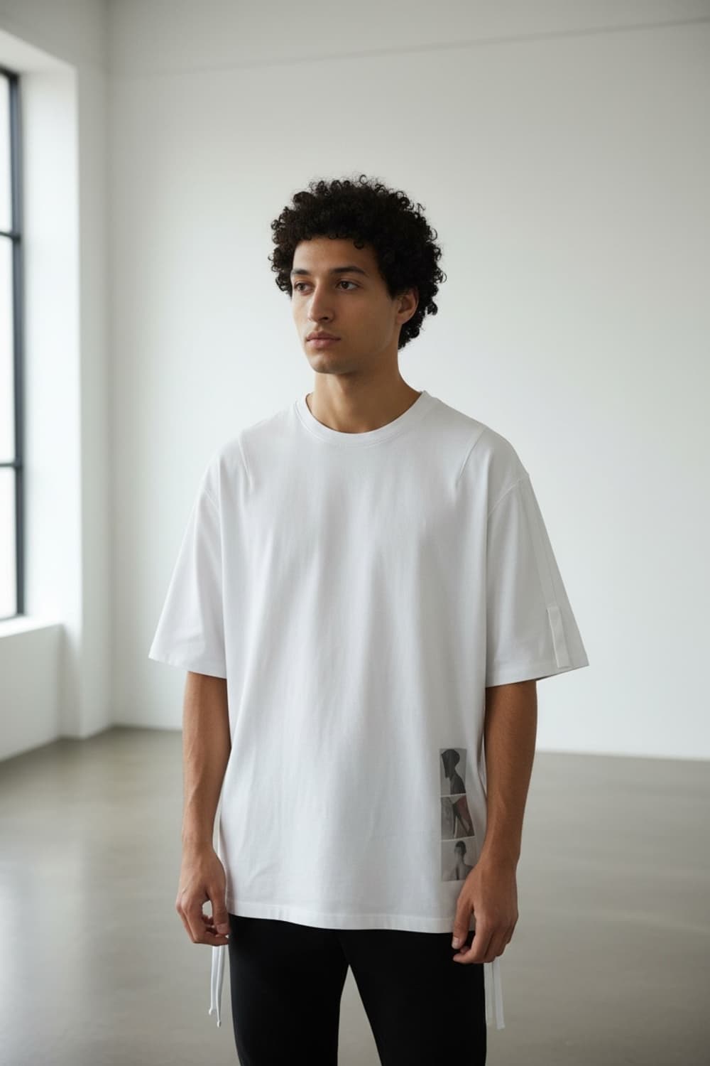 100~105/ 송지오옴므 엔젤윙 프린트 라운드 반팔 상품이미지1