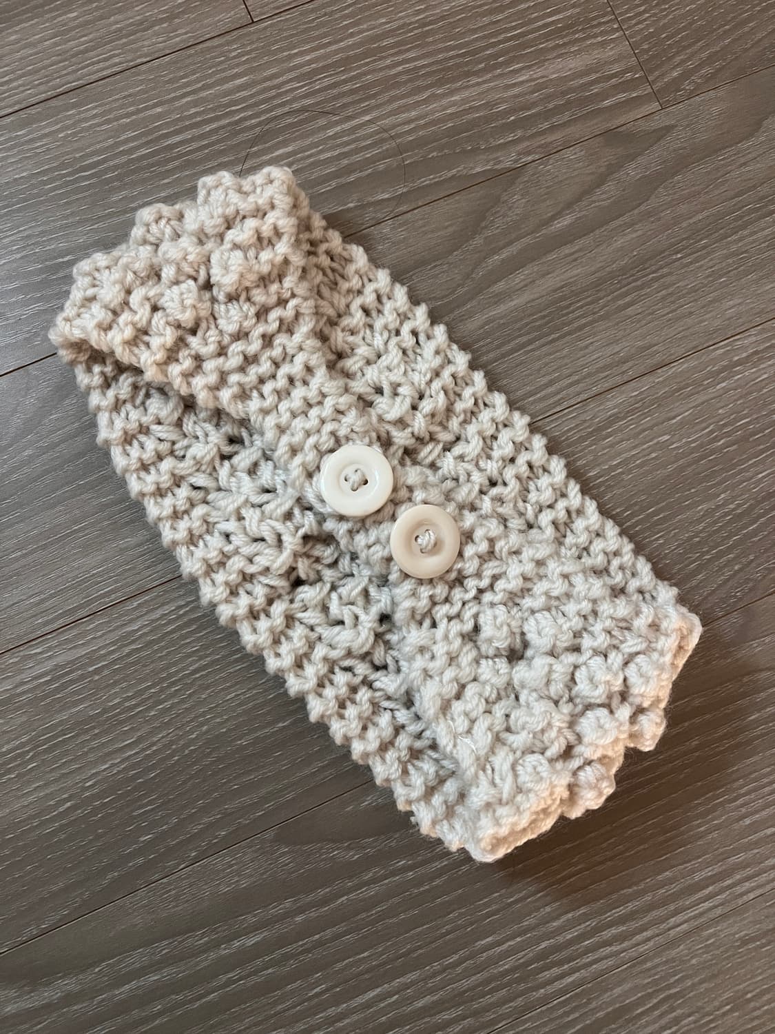 새상품 포코포스카st 크로셰 니트 헤어밴드 아이보리 상품이미지3