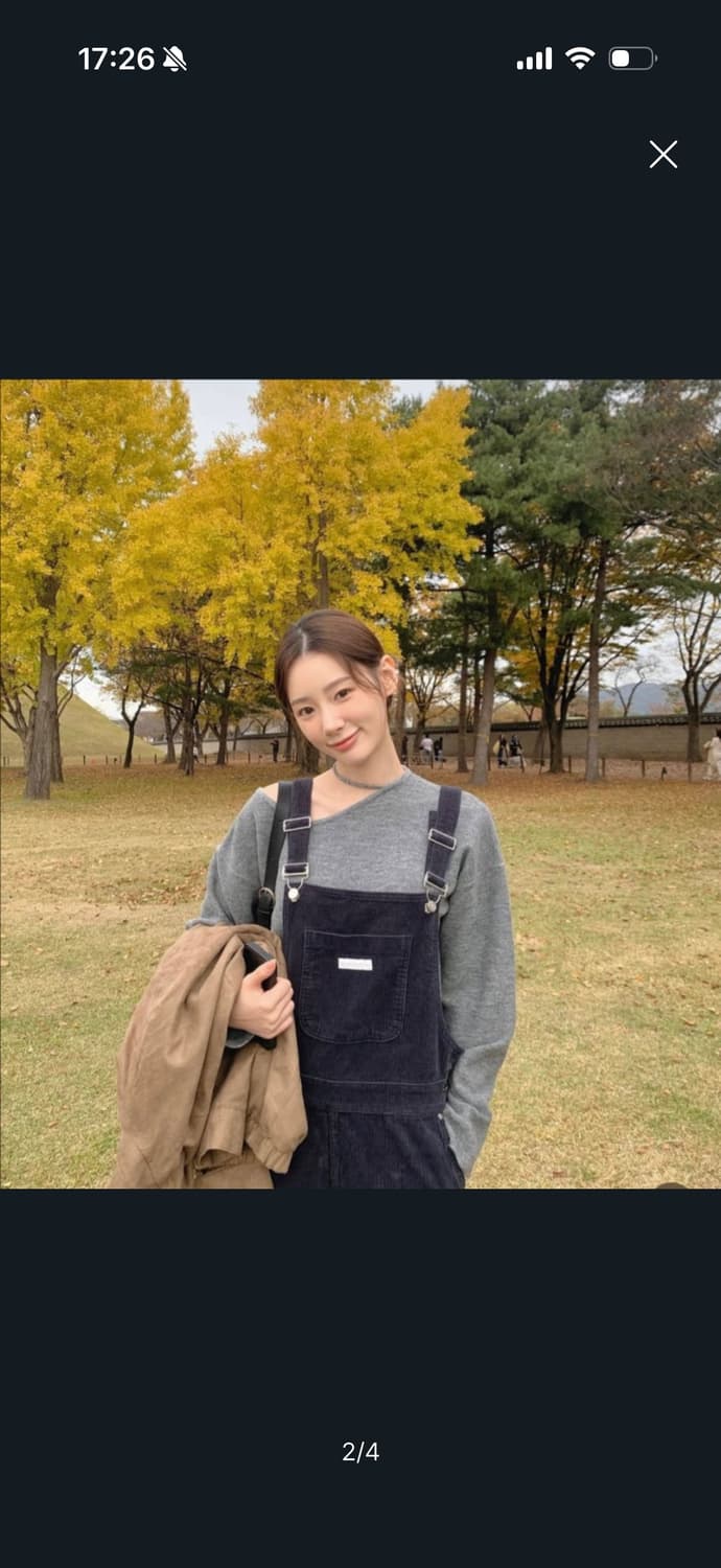 레이브 원 숄더 스트랩 니트 그레이 상품이미지2