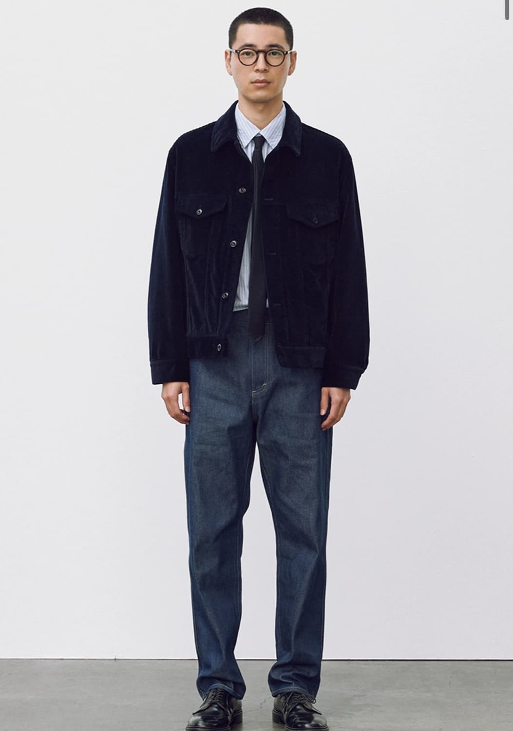 포터리 코듀로이 트러커 자켓 네이비 3 상품이미지3