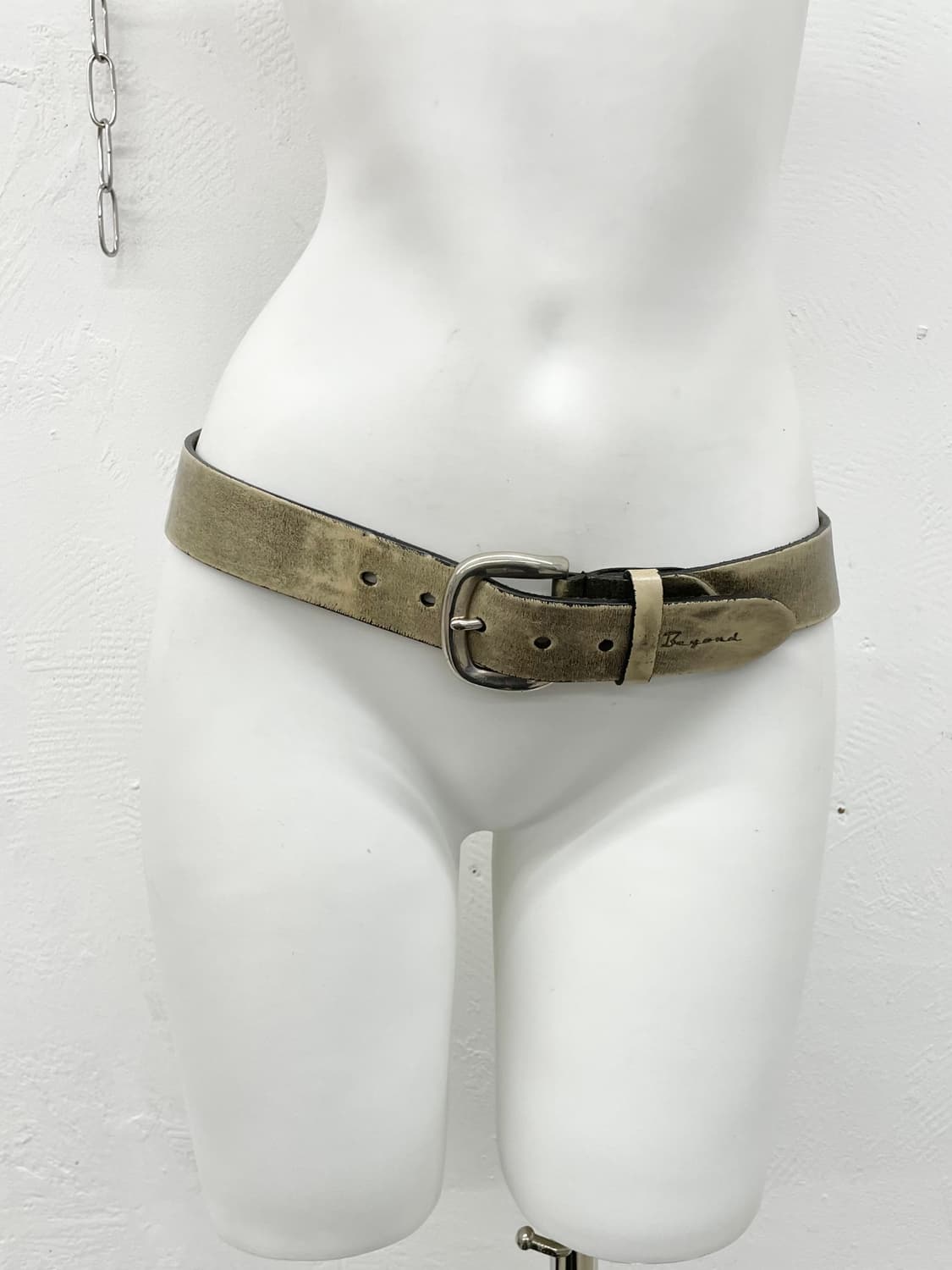 리얼레더 워싱 디테일 버클 벨트 상품이미지2