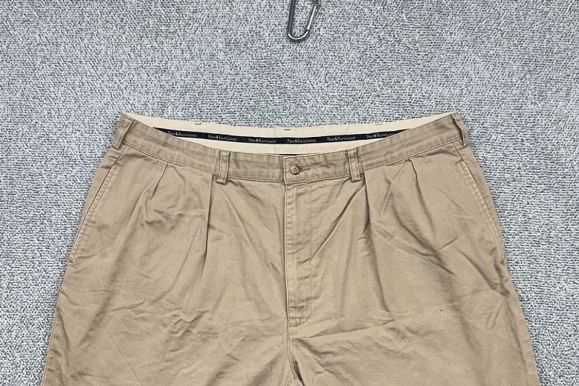 폴로 랄프로렌 베이지 투턱 치노 반바지 40 상품이미지3
