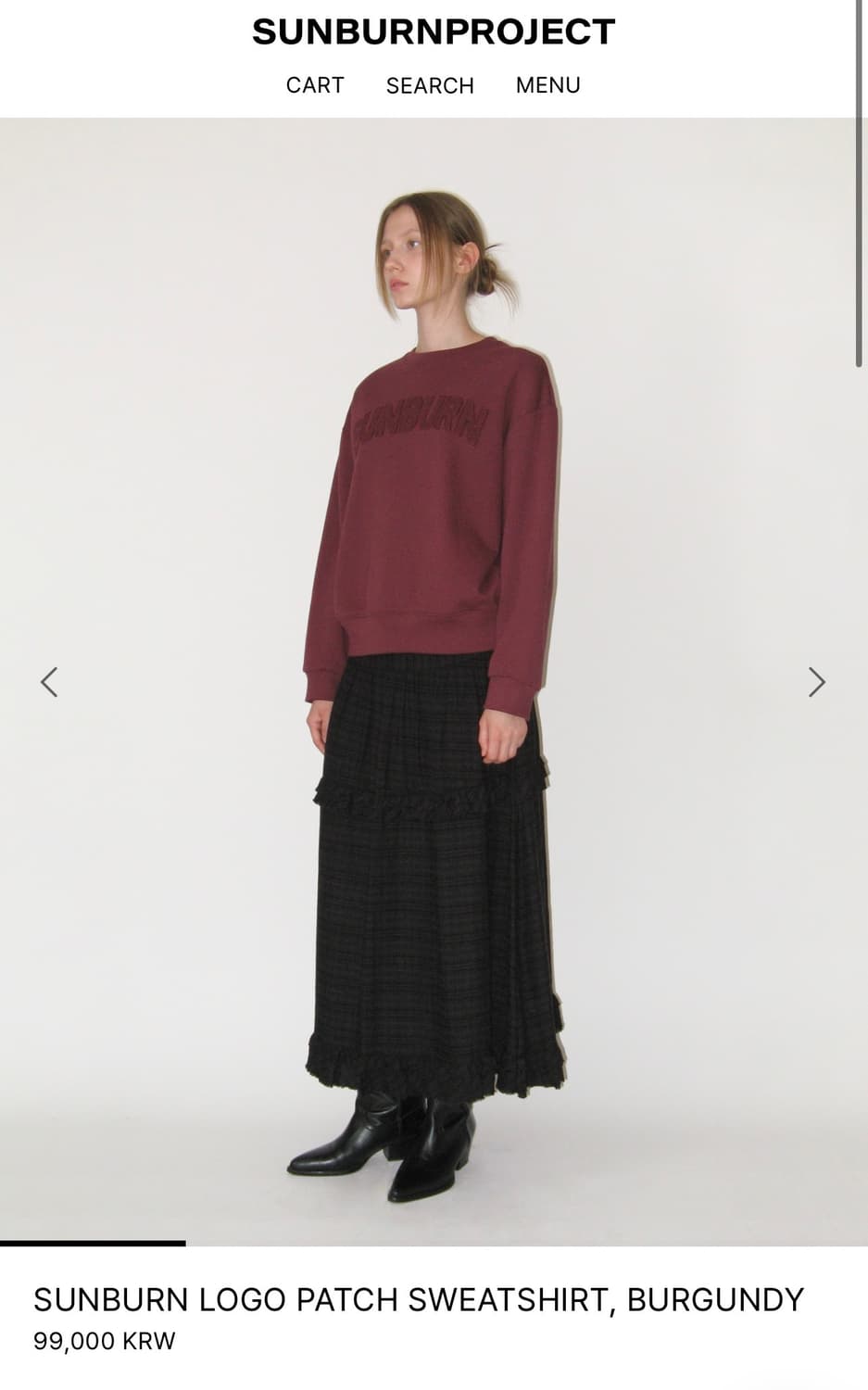 Sunburnproject 로고 패치 스웻셔츠 상품이미지1