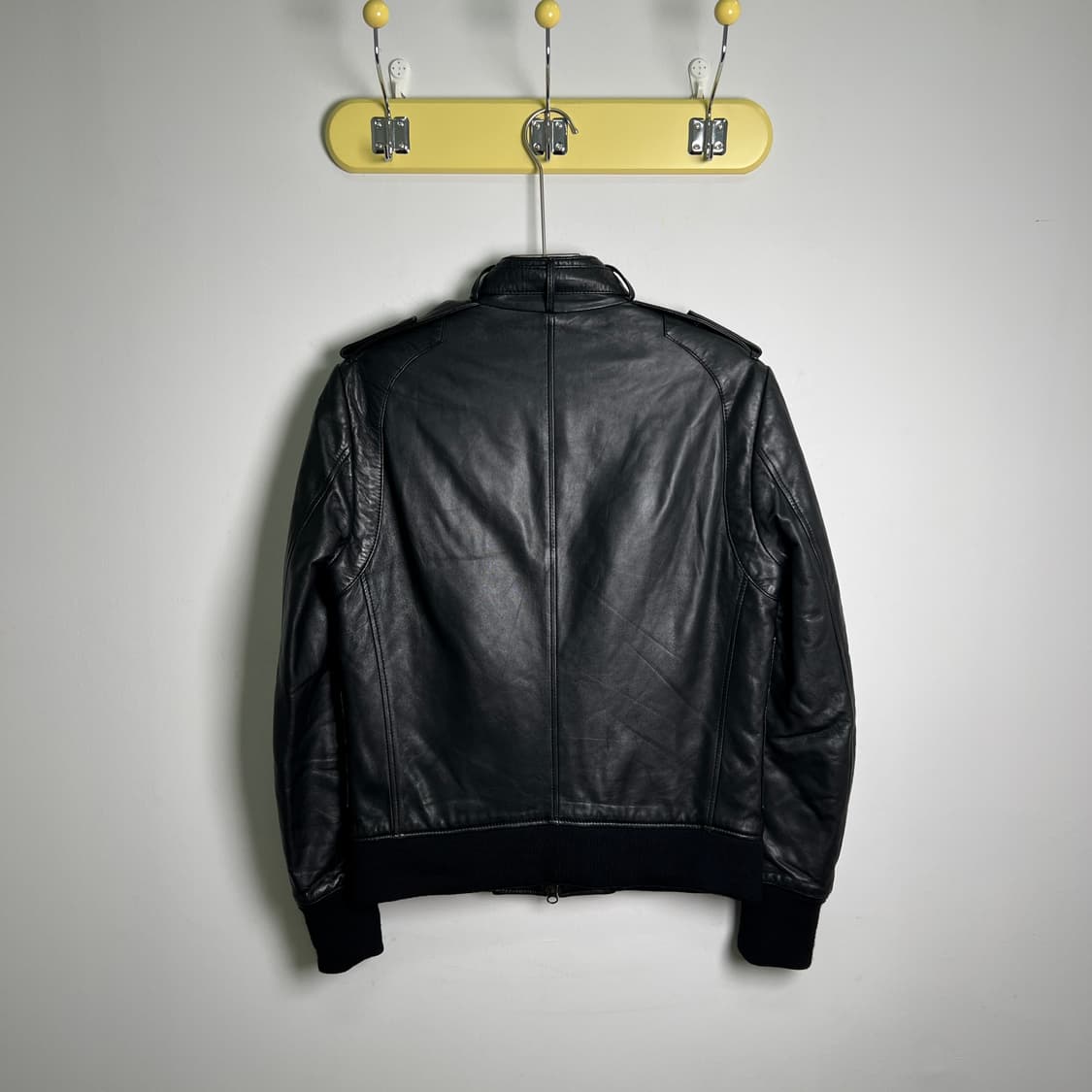 유나이티드 애로우즈 블랙 누빔 양가죽 블루종 자켓  상품이미지2