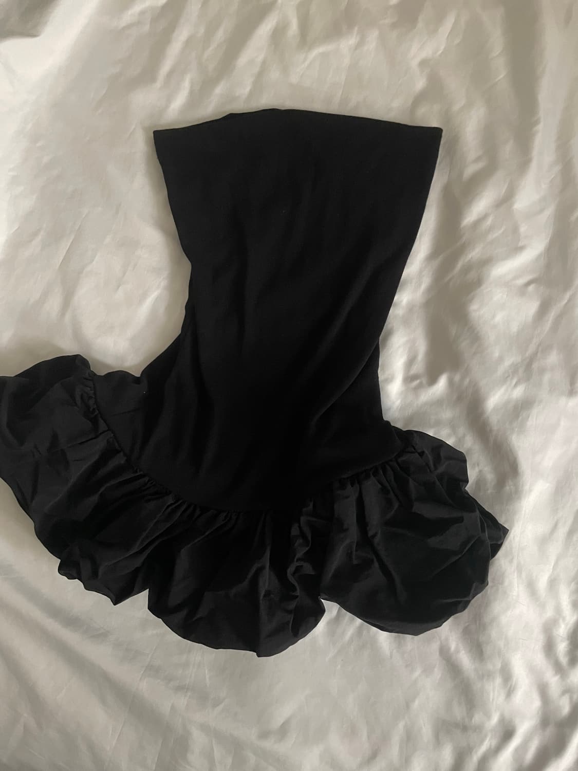 빈티지 프릴 퍼프 펌킨핏 레이어드 원피스 상품이미지2