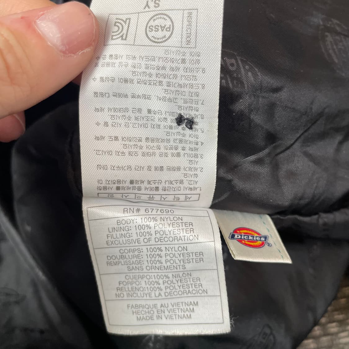 디키즈 USA 레드 로고 블랙 경량패딩 XXL 상품이미지8