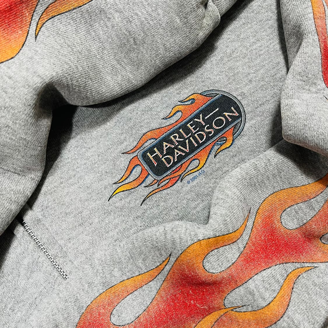 할리데이비슨 00s 플레임 웨스턴 빈티지 후디 집업 상품이미지7