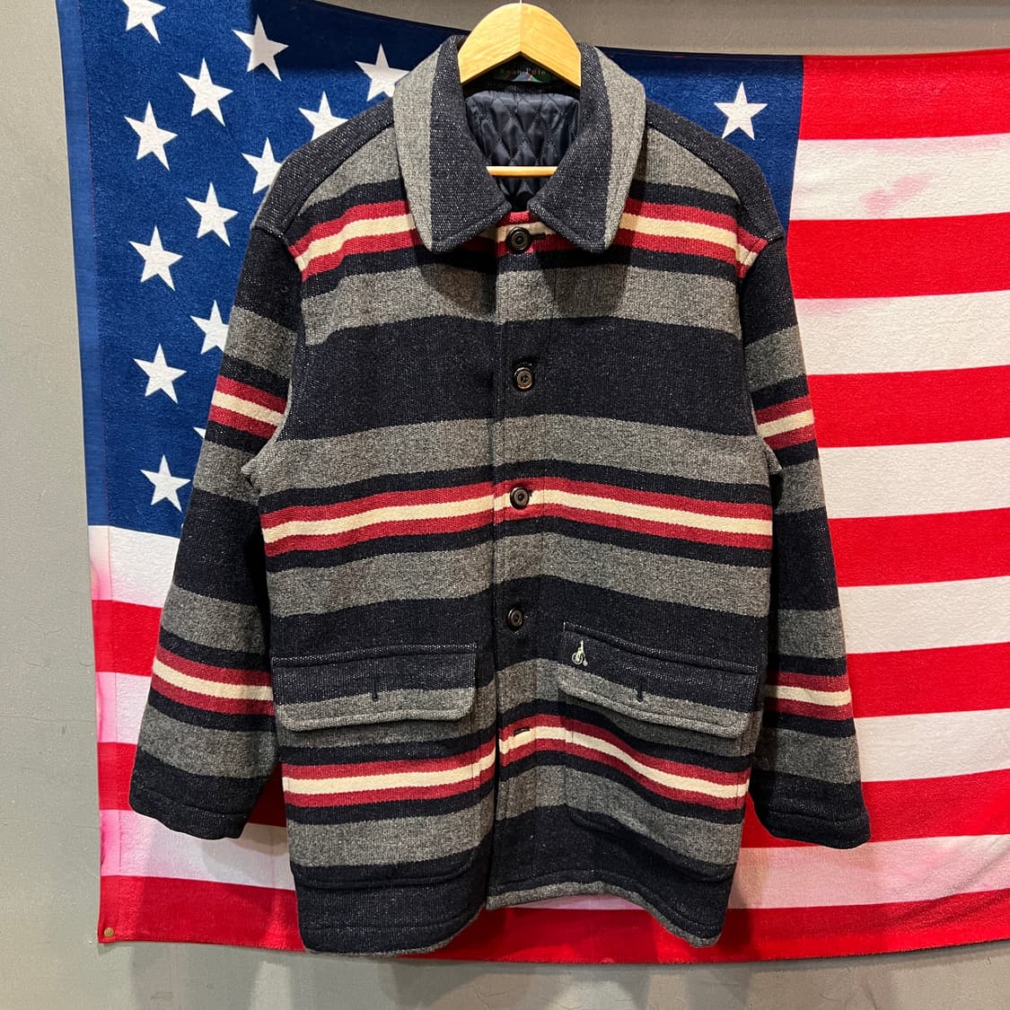 빈폴 스트라이프 반코트 상품이미지1