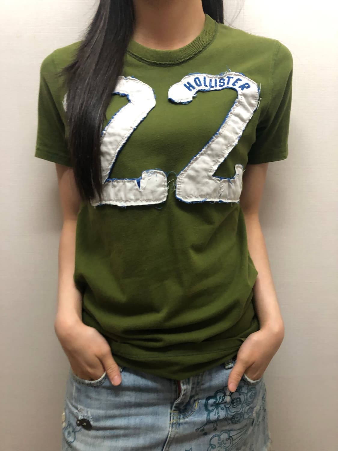 빈티지 홀리스터 카키 티셔츠 상품이미지4