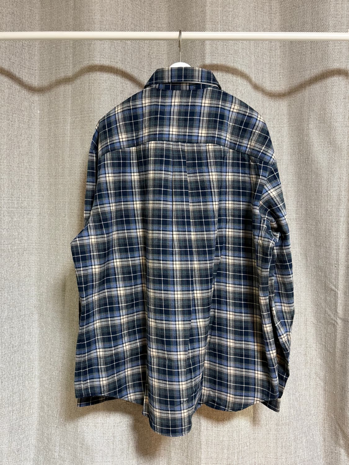 [L] ERL 플레이드 셔츠 블루 상품이미지2