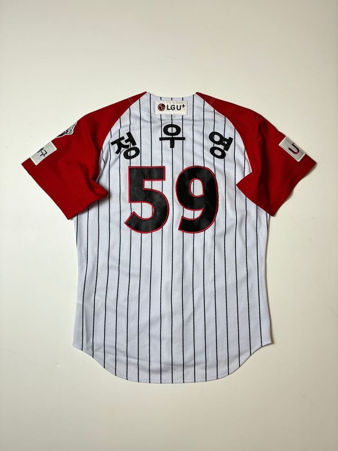 데상트 LG 59 정우영 반팔 야구 유니폼 PN8611 상품이미지1