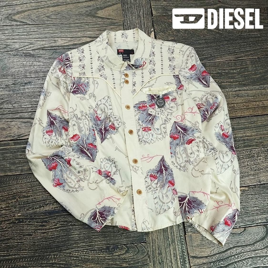 [디젤] 아카이브 빈티지 패턴 웨스턴 셔츠 블라우스 P01554 상품이미지1