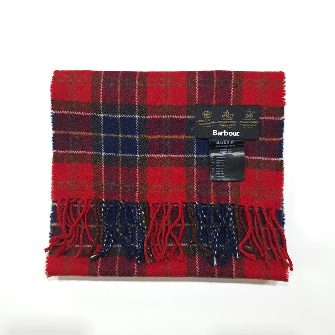 MX446 바버 울 3로얄워런트 타탄 레드 머플러 목도리 상품이미지6