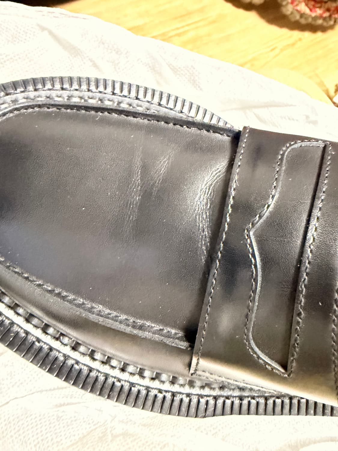 STU 오버솔 레더 로퍼 블랙 40(250) 상품이미지4