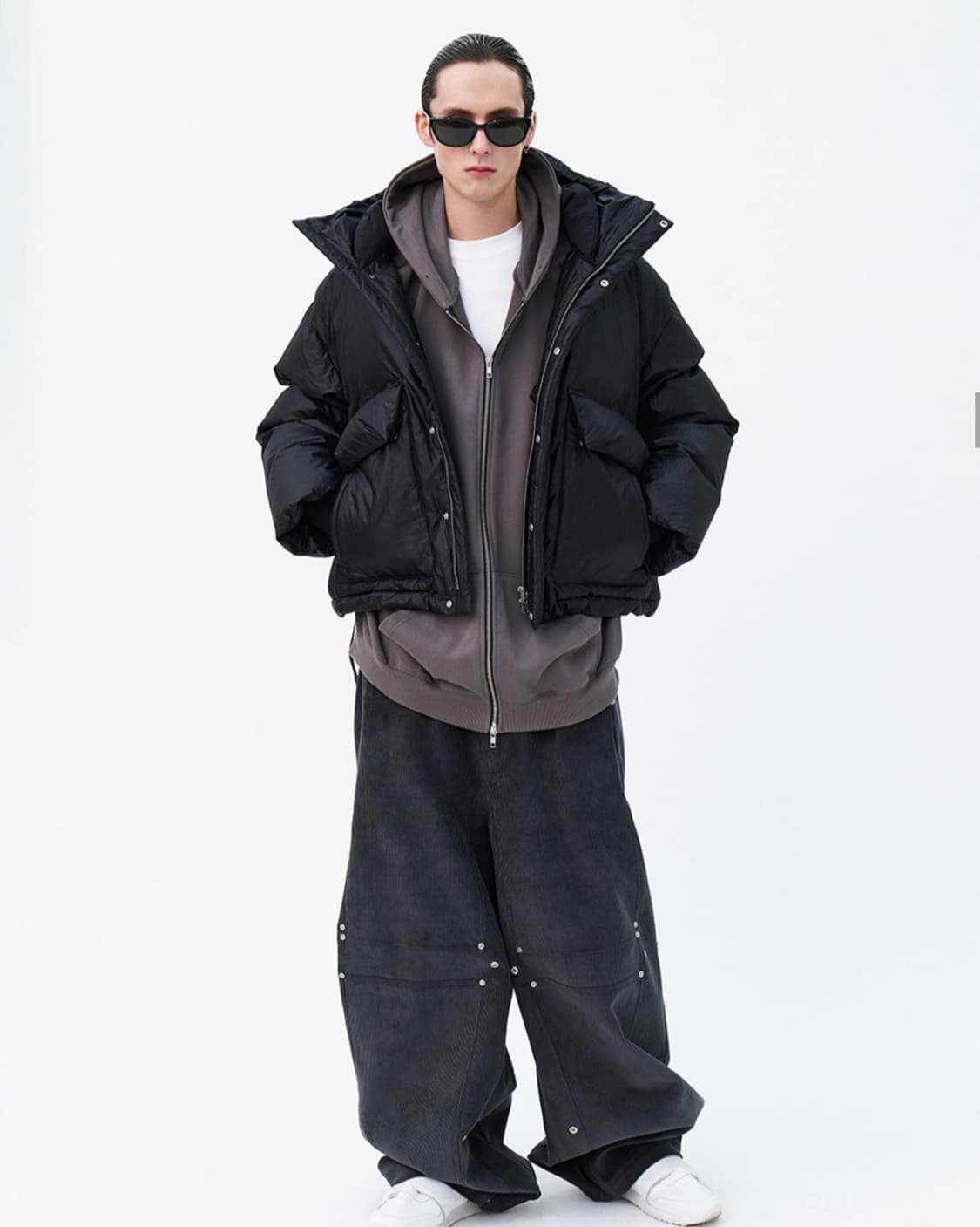 [IEY] MN HOODIE DOWN JACKET Black 상품이미지6