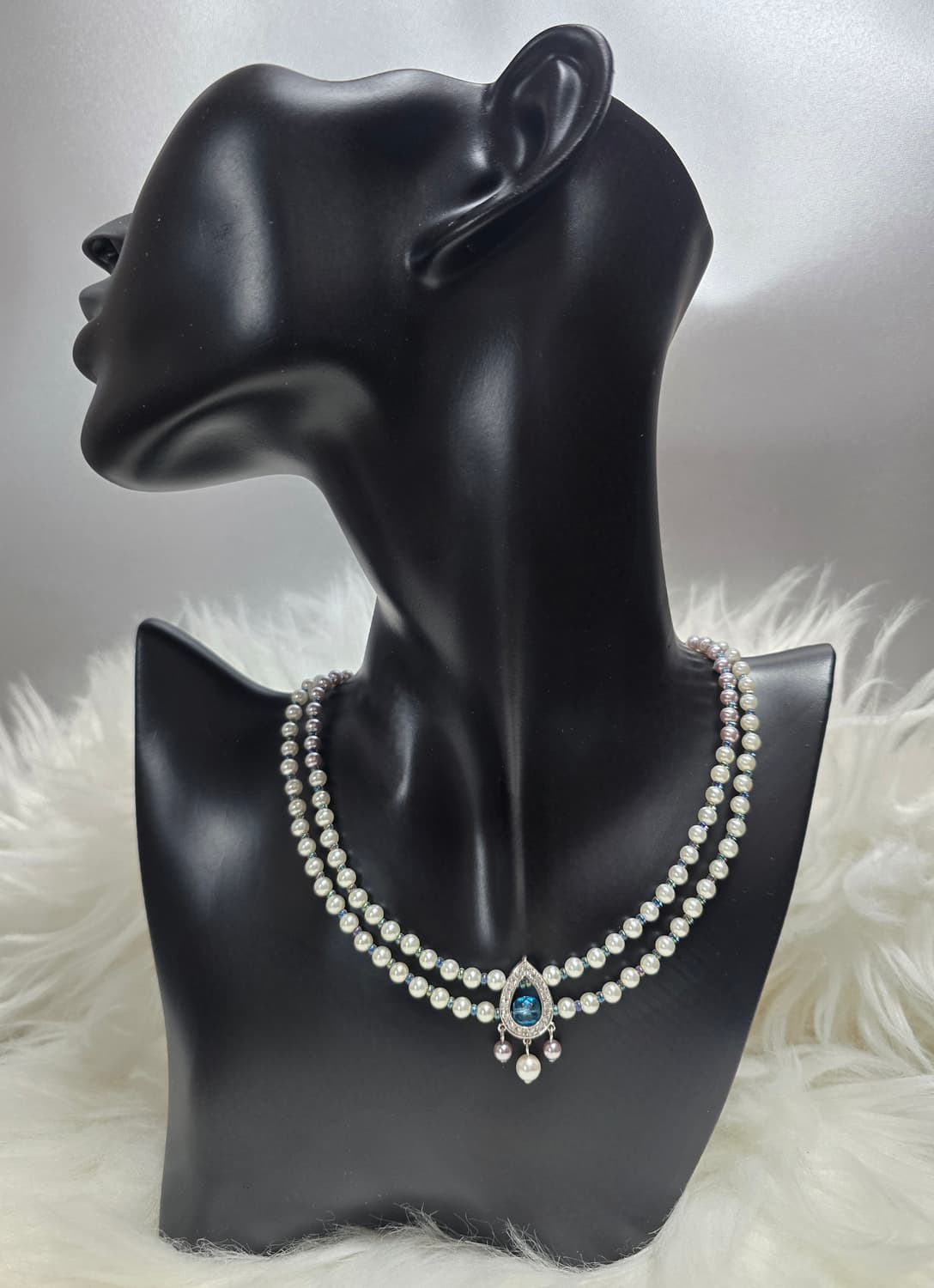 규빅 물방울팬던트 진주목걸이 상품이미지1