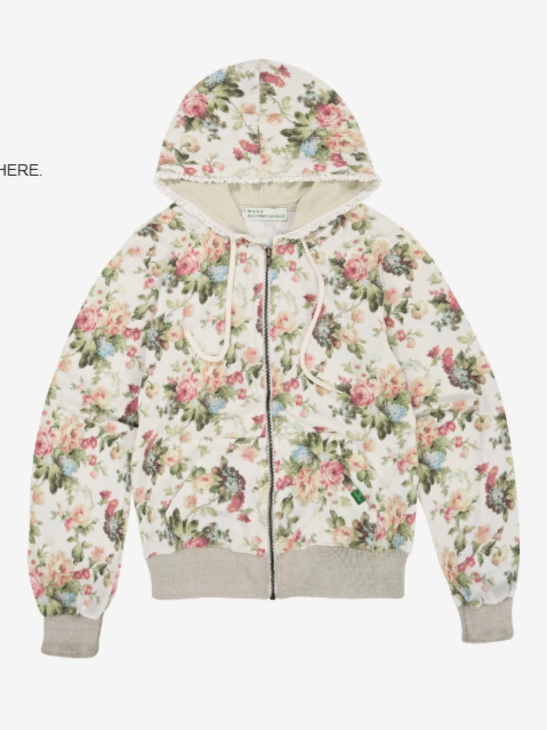 !구해요! 노컨텐츠 플라워 레이스 후드집업 구해요 상품이미지1