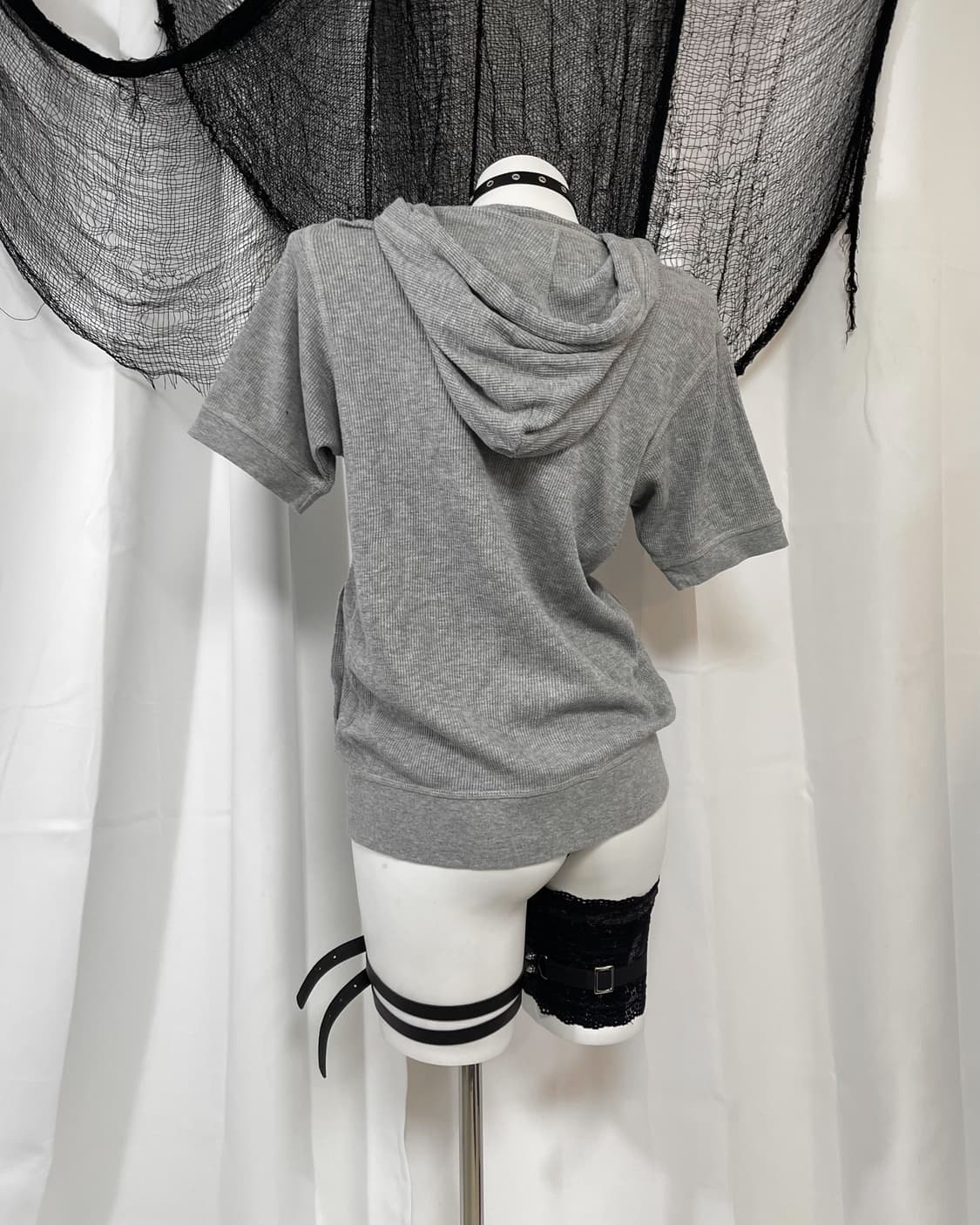 gray hood zip-up 상품이미지4