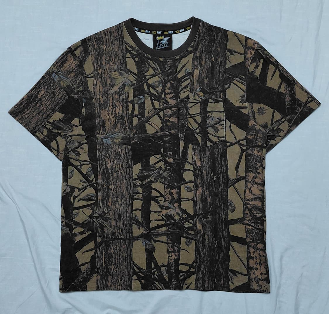 [95/M] FAT 리얼트리 카모 헤비웨이트 포켓 티셔츠-REDNECK 상품이미지1