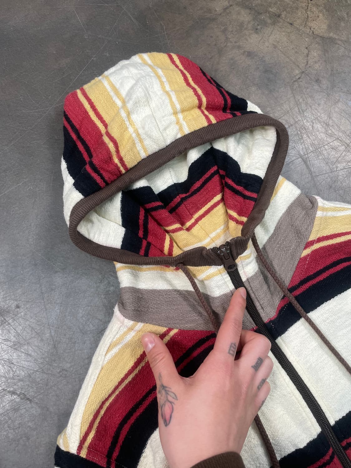 PowerToPeople 에스닉 스트라이프 후드집업 상품이미지4