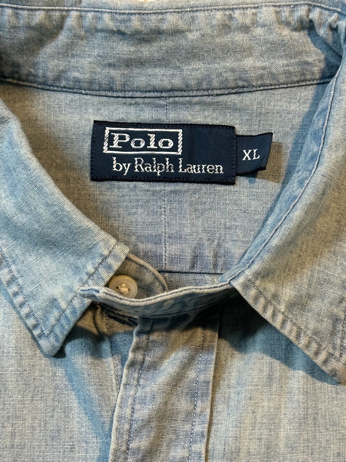 폴로 랄프로렌 투포켓 샴브레이 데님 워크셔츠 상품이미지4