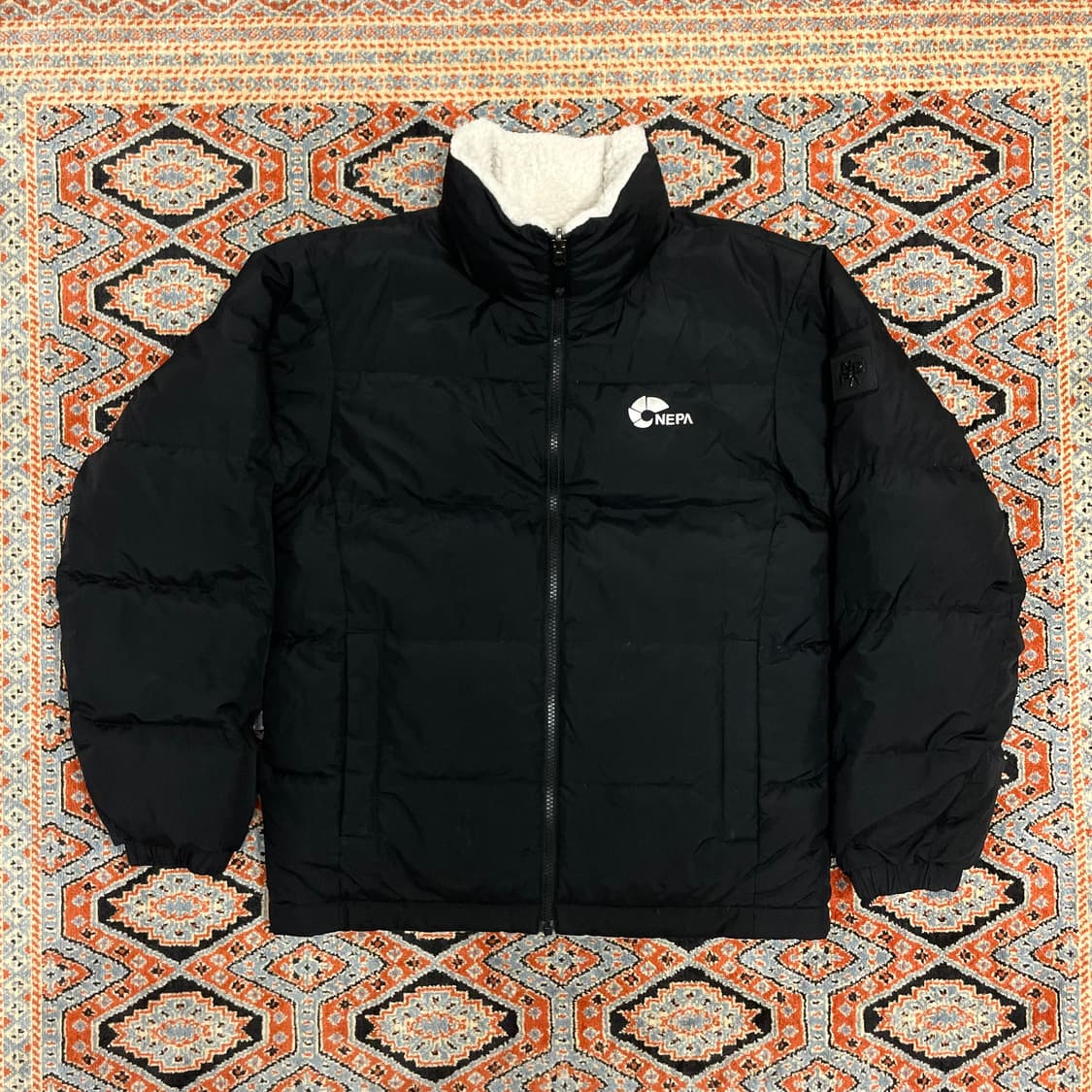 네파 블랙 플리스 리버시블 패딩점퍼 여성S 상품이미지2