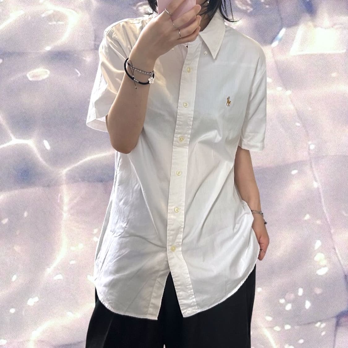 폴로 랄프로렌 멀티 로고 반팔 셔츠 화이트 L  상품이미지3