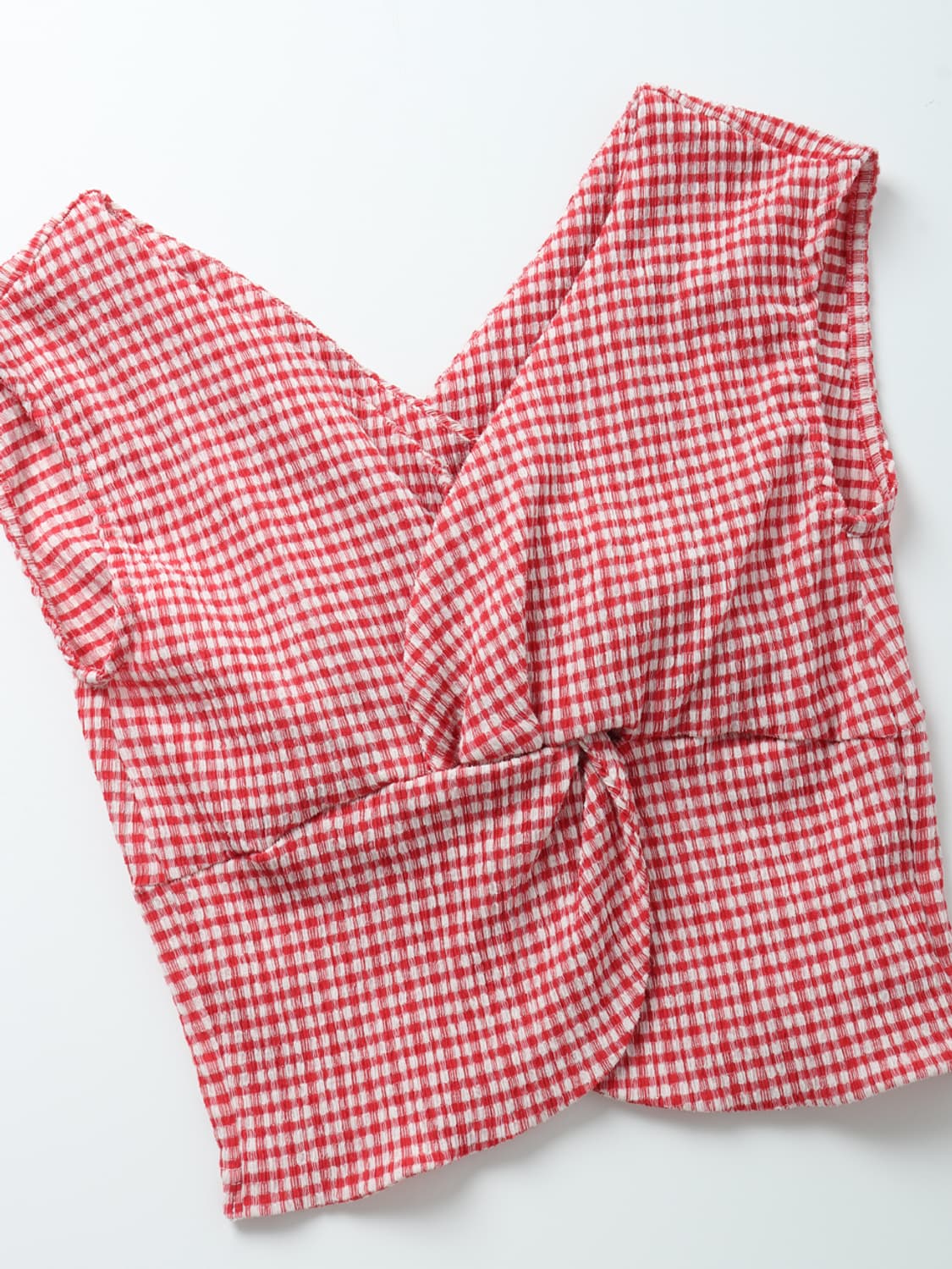 레이빔즈 Ray BEAMS Gingham Twist Top 상품이미지6