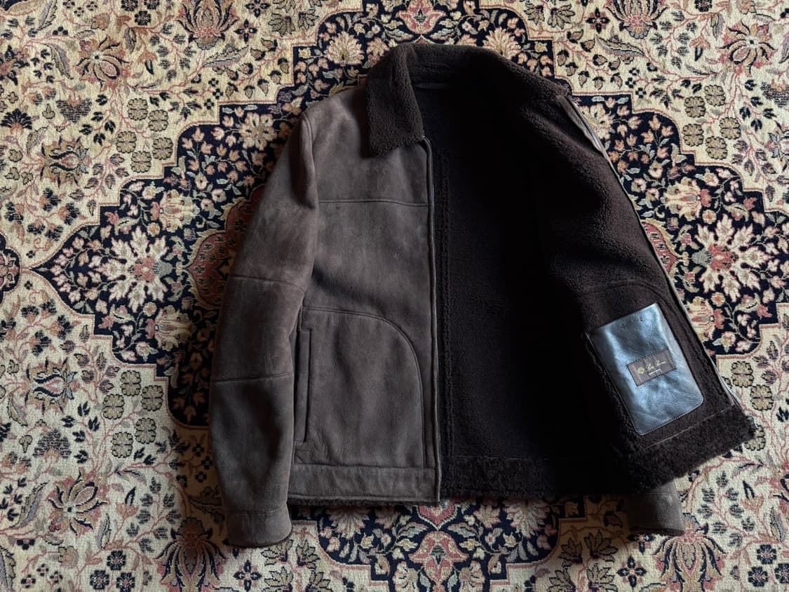 로로피아나 시어링 레더 자켓 100 상품이미지2