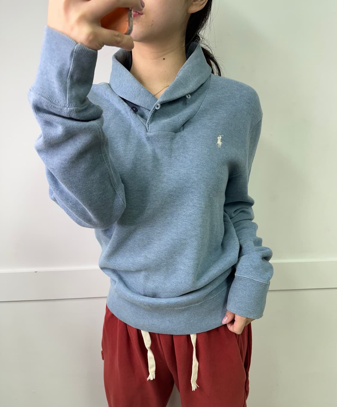 95 폴로랄프로렌 숄카라 하프 니트 상품이미지1