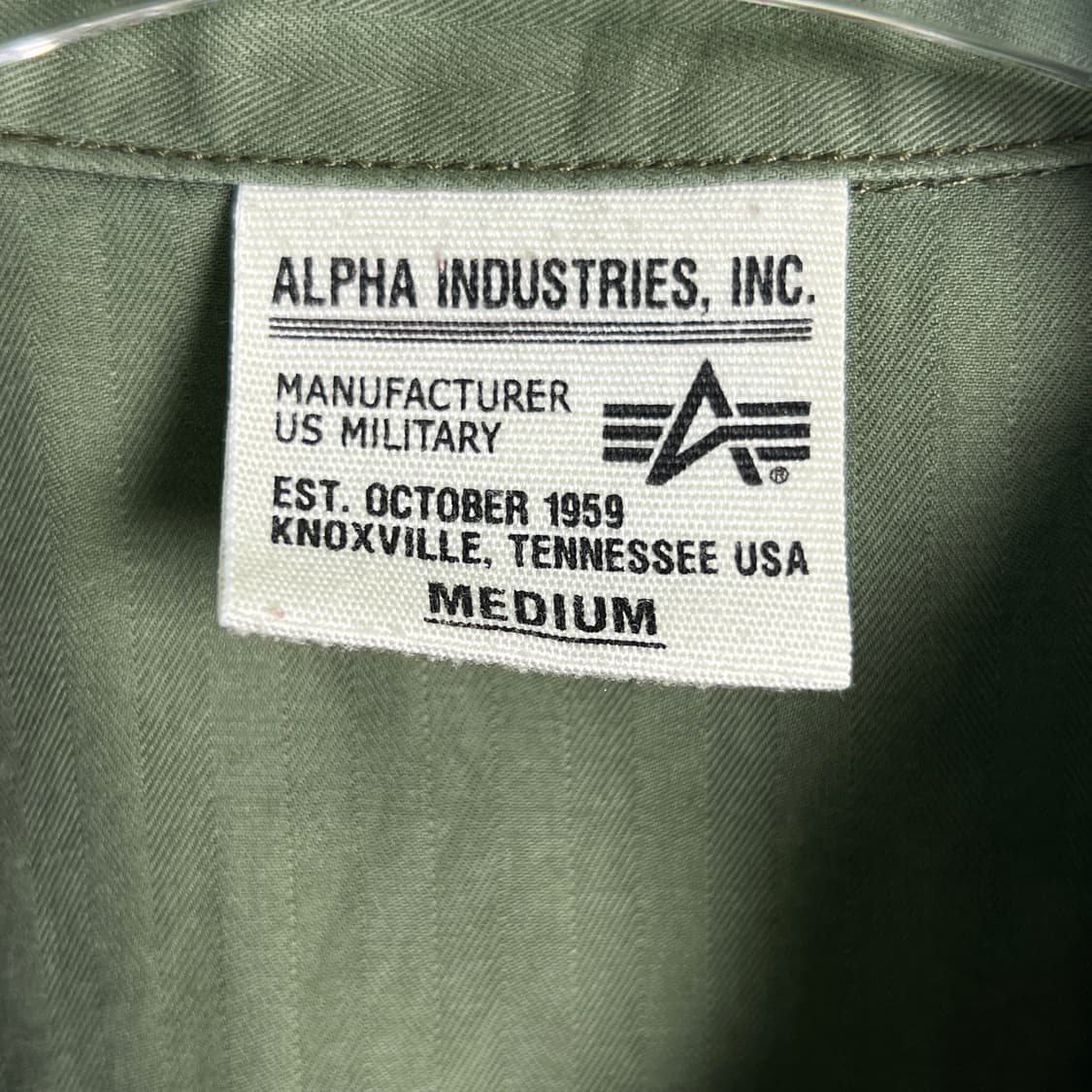 알파인더스트리 핸드라이팅 그래픽 밀리터리 반팔 셔츠 M 상품이미지4