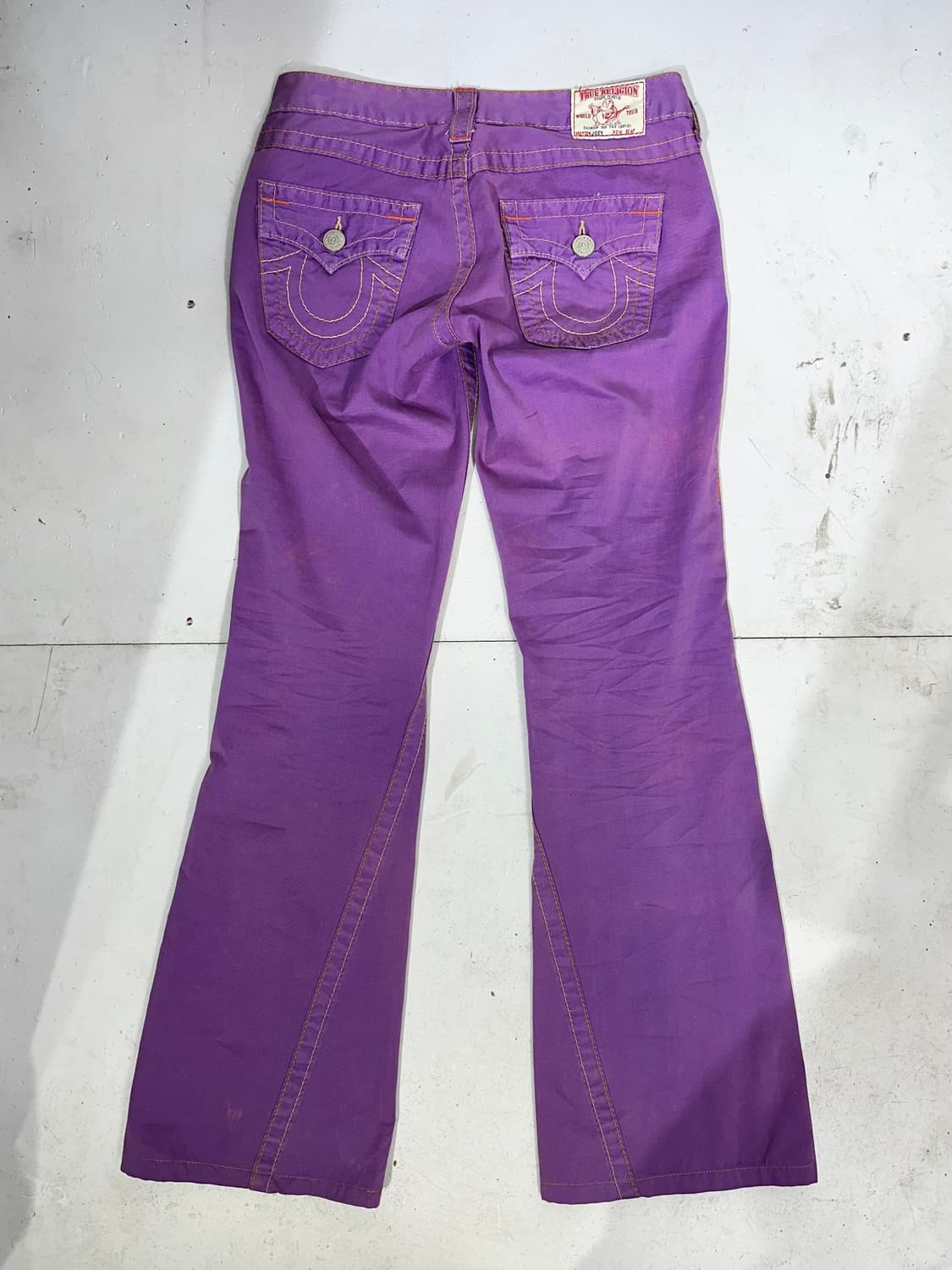 USA 트루 릴리전 퍼플 극희귀 락스타 부츠컷 플레어진 데님 팬츠 청바지 상품이미지5