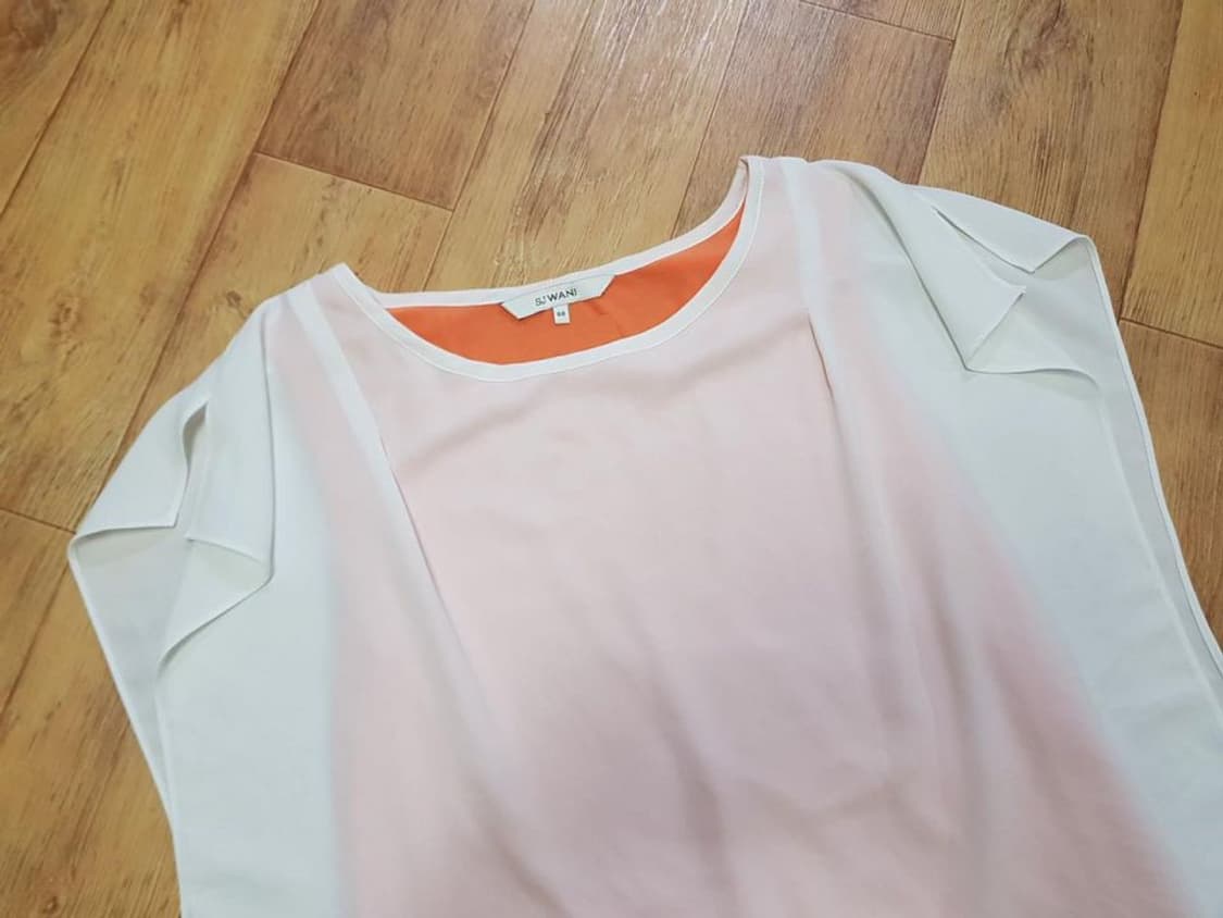 SJ와니(SJ WANI) 투톤 블라우스 55-66 상품이미지2