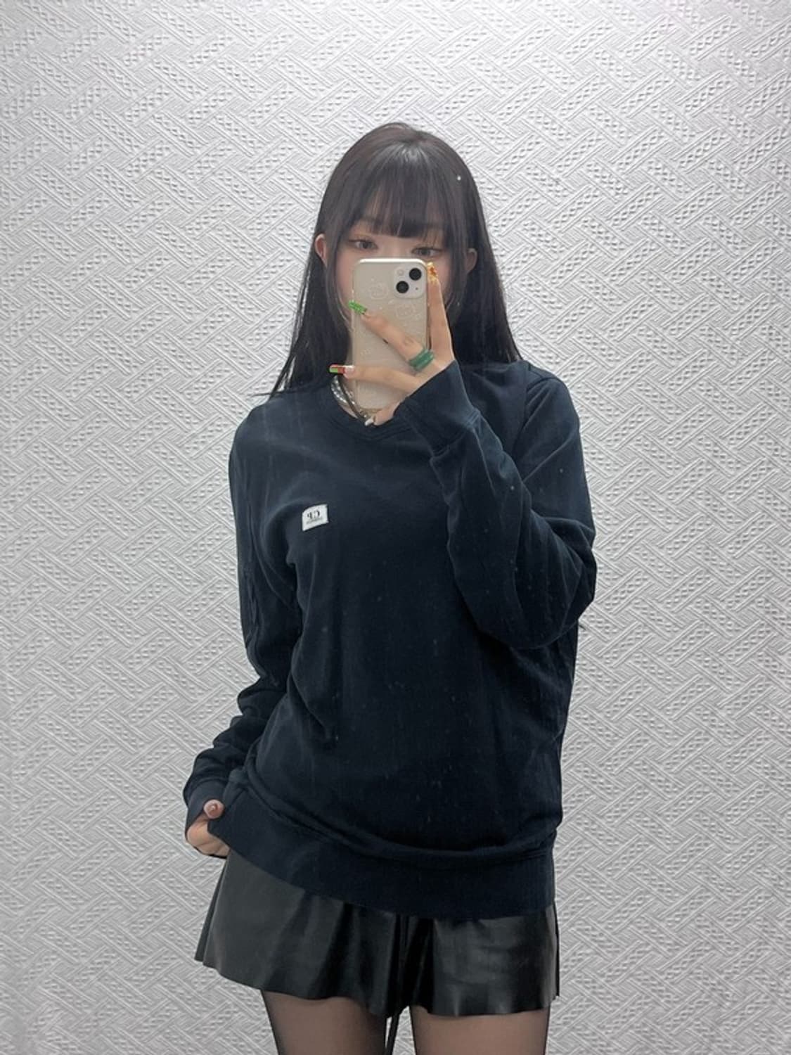 씨피컴퍼니 빈티지 모던 시크 미니로고 롱슬리브 맨투맨 L C09579 상품이미지2