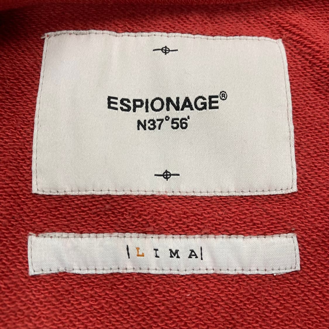 에스피오나지 스몰 로고 레드 맨투맨 상품이미지4