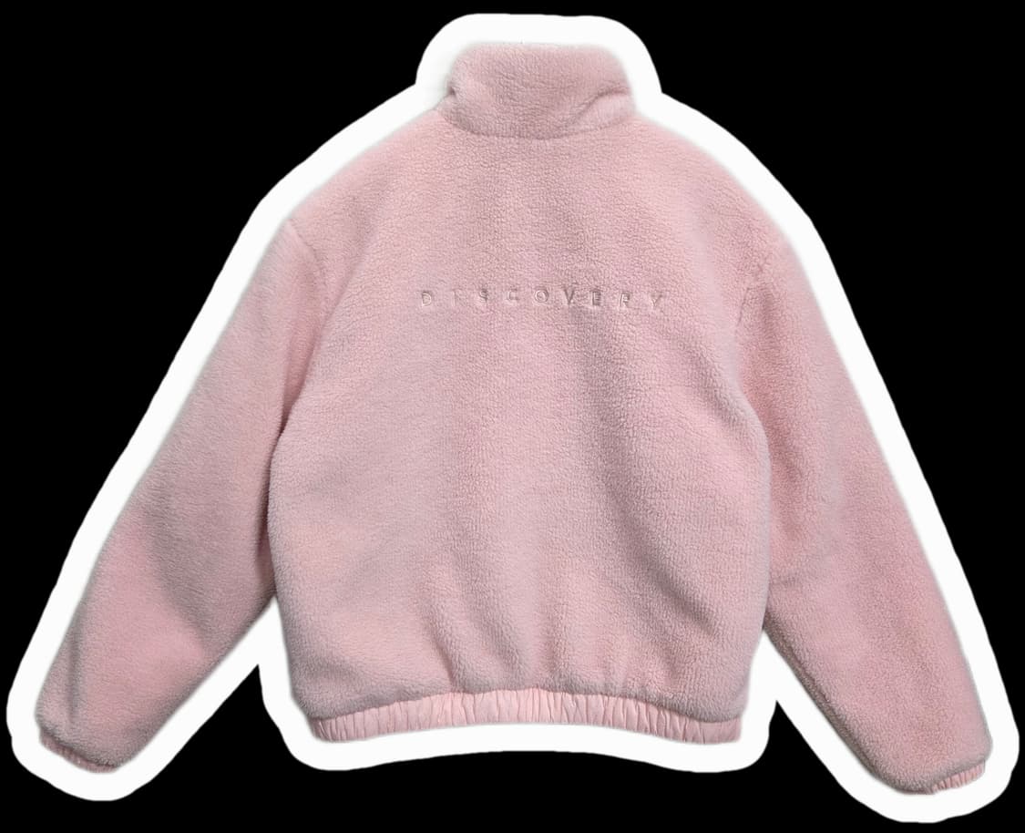 여55 디스커버리 리버시블 양면 뽀글이 핑크 점퍼 자켓 상품이미지2